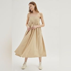 URBAN OUTFITTERS khaki colored summer dress